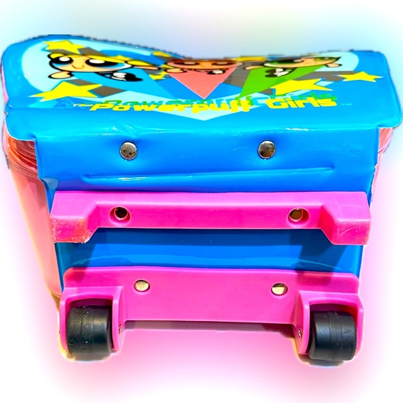 VTG THE POWERPUFF GIRLS ROLLING SUITCASE CARTOON NETWORK LUGGAGE BLOSSOM BUBBLES - Picture 6 of 11